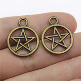 WYSIWYG 10pcs 20x25mm Five-Pointed Star Charms Antique Bronze Color For DIY Jewelry Making Charms Pendant Jewelry Findings