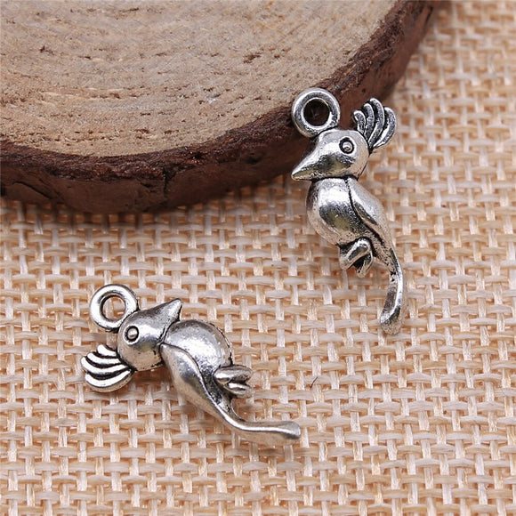 10pcs 20x9mm Bird Pendants Charms For Jewelry Making Antique Silver Color Antique Bronze Color DIY Jewelry Making ef4433