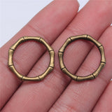 WYSIWYG 10pcs 21mm Bamboo Circle Connector Charm Pendants For Jewelry Making Bamboo Circle Pendants