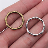 WYSIWYG 10pcs 21mm Bamboo Circle Connector Charm Pendants For Jewelry Making Bamboo Circle Pendants