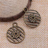 WYSIWYG 10pcs 21mm Flower Charms Antique Bronze Color Charms For Jewelry Making Jewelry Findings