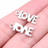 WYSIWYG 10pcs 21mm Love Charms For Jewelry Making Jewelry Accessories Antique Silver Plated Antique Bronze Plated