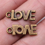 WYSIWYG 10pcs 21mm Love Charms For Jewelry Making Jewelry Accessories Antique Silver Plated Antique Bronze Plated