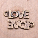 WYSIWYG 10pcs 21mm Love Charms For Jewelry Making Jewelry Accessories Antique Silver Plated Antique Bronze Plated