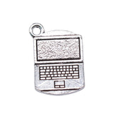 WYSIWYG 10pcs 21x13mm Antique Silver Color Computer Charms 3D Charms Pendant For Jewelry Making Laptop Pendants Charm