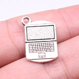 WYSIWYG 10pcs 21x13mm Antique Silver Color Computer Charms 3D Charms Pendant For Jewelry Making Laptop Pendants Charm