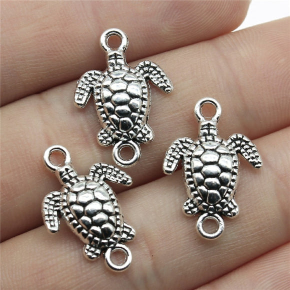 WYSIWYG 10pcs 21x14mm 3 Colors Sea Turtle Connector Charm Turtle Connector Charms Sea Turtle Charm EF3953