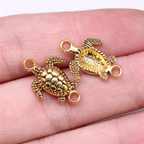 WYSIWYG 10pcs 21x14mm 3 Colors Sea Turtle Connector Charm Turtle Connector Charms Sea Turtle Charm EF3953