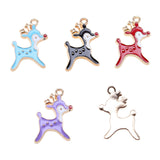 WYSIWYG 10pcs 21x14mm 5 Colors Enamel Deer Charms Pendant For DIY Jewelry Making Handmade Jewelry Craft Findings