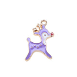 WYSIWYG 10pcs 21x14mm 5 Colors Enamel Deer Charms Pendant For DIY Jewelry Making Handmade Jewelry Craft Findings