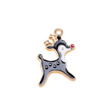 WYSIWYG 10pcs 21x14mm 5 Colors Enamel Deer Charms Pendant For DIY Jewelry Making Handmade Jewelry Craft Findings