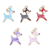 WYSIWYG 10pcs 21x14mm 5 Colors Enamel Deer Charms Pendant For DIY Jewelry Making Handmade Jewelry Craft Findings
