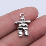 WYSIWYG 10pcs 21x14mm Antique Silver Color Stone Man Charms Pendant For Jewelry Making DIY Jewelry Findings