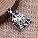 WYSIWYG 10pcs 21x14mm House Pendant Charms Antique Silver Color For Jewelry Making Zinc Alloy Jewelry Findings