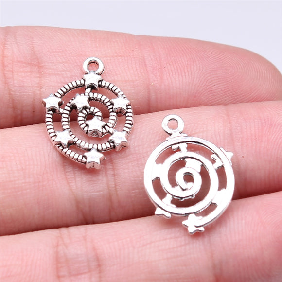 WYSIWYG 10pcs 21x15mm DIY Star Pendant For Jewelry Making Antique Gold Color Star Pendants Charm Pendant Star