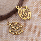 WYSIWYG 10pcs 21x15mm DIY Star Pendant For Jewelry Making Antique Gold Color Star Pendants Charm Pendant Star