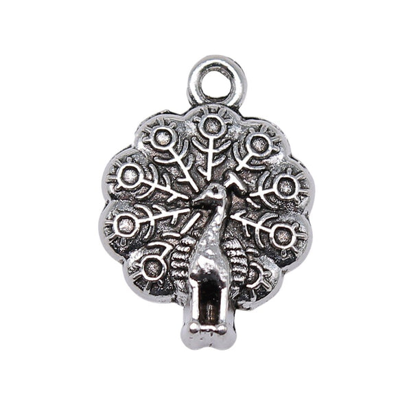 WYSIWYG 10pcs 21x15mm Peacock Charms Pendants For Jewelry Making DIY Jewelry Findings Jewelry Accessories