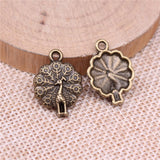 WYSIWYG 10pcs 21x15mm Peacock Charms Pendants For Jewelry Making DIY Jewelry Findings Jewelry Accessories