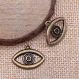 WYSIWYG 10pcs 21x16mm Pendant Eye Eye Charm Pendants For Jewelry Making 2 Colors Eye Pendants