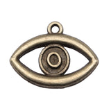 WYSIWYG 10pcs 21x16mm Pendant Eye Eye Charm Pendants For Jewelry Making 2 Colors Eye Pendants
