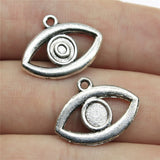 WYSIWYG 10pcs 21x16mm Pendant Eye Eye Charm Pendants For Jewelry Making 2 Colors Eye Pendants