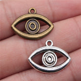 WYSIWYG 10pcs 21x16mm Pendant Eye Eye Charm Pendants For Jewelry Making 2 Colors Eye Pendants
