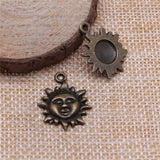 WYSIWYG 10pcs 21x17mm 2 Colors Sun Handmade Charms Pendant DIY For Bracelet Necklace