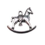 WYSIWYG 10pcs 21x17mm Antique Silver Color Antique Gold Color Rocking Horse Pendants Trojan Horse Charm