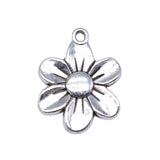 WYSIWYG 10pcs 21x17mm Flower Charms Antique Silver Color Pendant Charms For Jewelry Making Jewelry Accessories