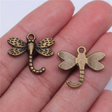WYSIWYG 10pcs 21x18mm Pendant Dragonfly Dragonfly Charm Pendants For Jewelry Making 2 Colors Dragonfly Pendants