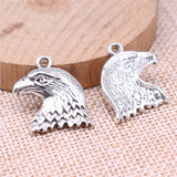 WYSIWYG 10pcs 21x19mm Eagle Head Charm Pendants For Jewelry Making Antique Silver Color Antique Gold Color