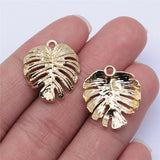 WYSIWYG 10pcs 21x20mm KC Gold Color Leaves Charms Pendant For Jewelry Making Earring Making Accessories