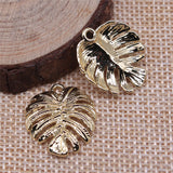 WYSIWYG 10pcs 21x20mm KC Gold Color Leaves Charms Pendant For Jewelry Making Earring Making Accessories