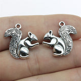 10pcs 21x21mm Pendant Squirrel Animal Squirrel Charm Pendants For Jewelry Making 3D Squirrel Pendants ef4080