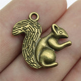 10pcs 21x21mm Pendant Squirrel Animal Squirrel Charm Pendants For Jewelry Making 3D Squirrel Pendants ef4080