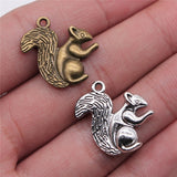10pcs 21x21mm Pendant Squirrel Animal Squirrel Charm Pendants For Jewelry Making 3D Squirrel Pendants ef4080