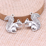 10pcs 21x21mm Pendant Squirrel Animal Squirrel Charm Pendants For Jewelry Making 3D Squirrel Pendants ef4080