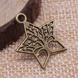 WYSIWYG 10pcs 21x23mm Pentagram Tree Charms Pendants For Jewelry Making DIY Jewelry Findings Jewelry Accessories