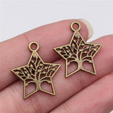 WYSIWYG 10pcs 21x23mm Pentagram Tree Charms Pendants For Jewelry Making DIY Jewelry Findings Jewelry Accessories