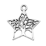 WYSIWYG 10pcs 21x23mm Pentagram Tree Charms Pendants For Jewelry Making DIY Jewelry Findings Jewelry Accessories