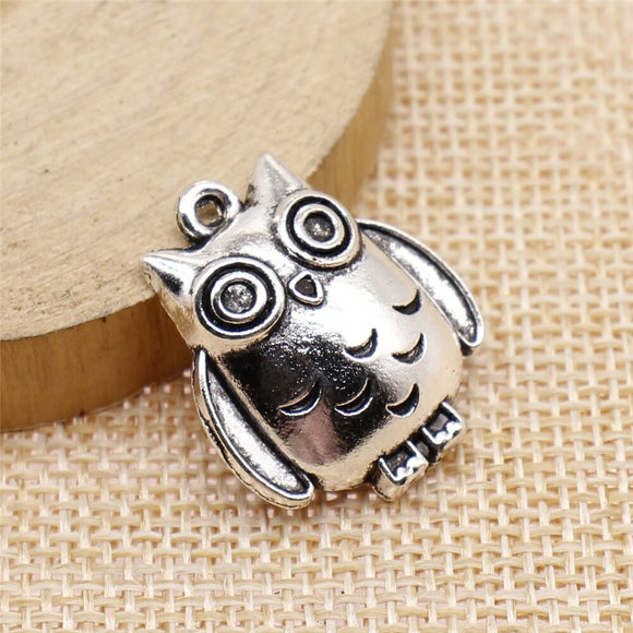 WYSIWYG 10pcs 21x25mm Owl Charms Pendants For Jewelry Making DIY Jewelry Findings Jewelry Accessories