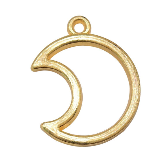 WYSIWYG 10pcs 21x26mm Crescent Moon Charms For Jewelry Making 3 Colors Accessories For Jewelry Making