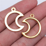 WYSIWYG 10pcs 21x26mm Crescent Moon Charms For Jewelry Making 3 Colors Accessories For Jewelry Making