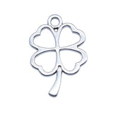 WYSIWYG 10pcs 21x31mm Antique Silver Color Four Leaf Clover Charms Pendant For DIY Jewelry Making