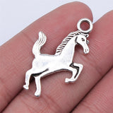 WYSIWYG 10pcs 21x35mm Horse Charms For Jewelry Making Antique Silver Plated Antique Bronze Color Jewelry Findings