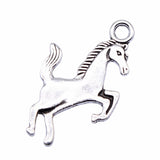 WYSIWYG 10pcs 21x35mm Horse Charms For Jewelry Making Antique Silver Plated Antique Bronze Color Jewelry Findings