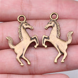 WYSIWYG 10pcs 21x35mm Horse Charms For Jewelry Making Antique Silver Plated Antique Bronze Color Jewelry Findings