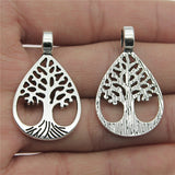 WYSIWYG 10pcs 21x35mm Life Tree Charms Antique Silver Color For Jewelry Making Zinc Alloy Charms Pendant DIY Jewelry Findings