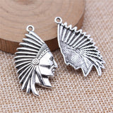 WYSIWYG 10pcs 21x37mm Antique Silver Color Indian Charms Pendant For DIY Jewelry Making Handmade Jewelry Craft Findings