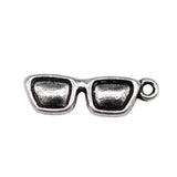 10pcs 21x7mm Glasses Pendant Charms Antique Silver Color For Jewelry Making Zinc Alloy Jewelry Findings g0522
